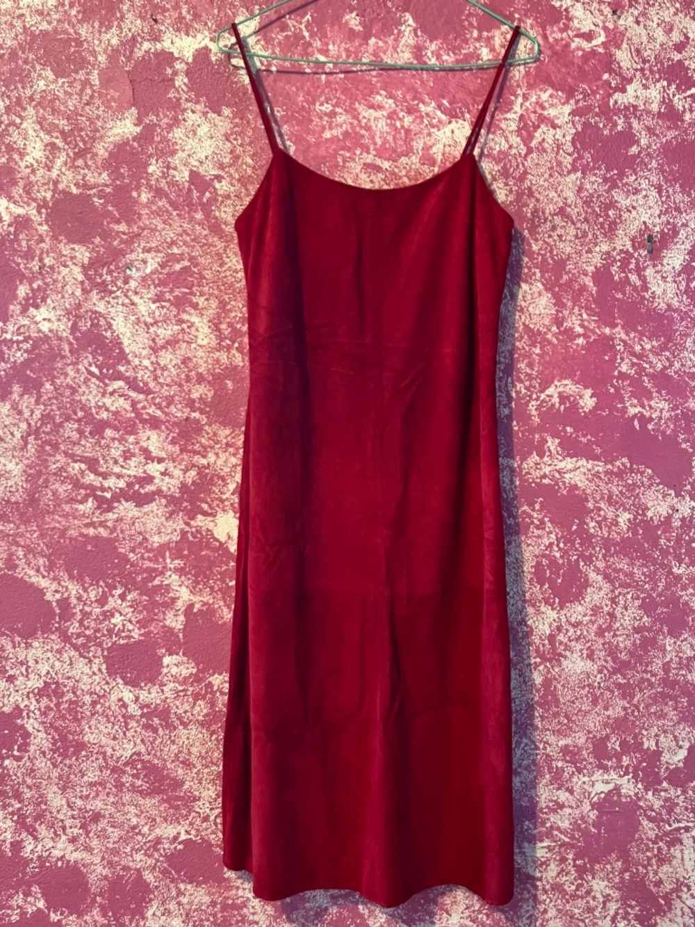 Theory Telson Dark Crimson Metises Suede Dress